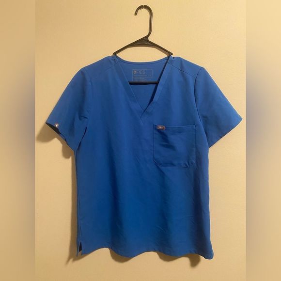 Figs Tops - Figs Technical Collection Women's Royal Blue Scrub Top Size M Healthcare